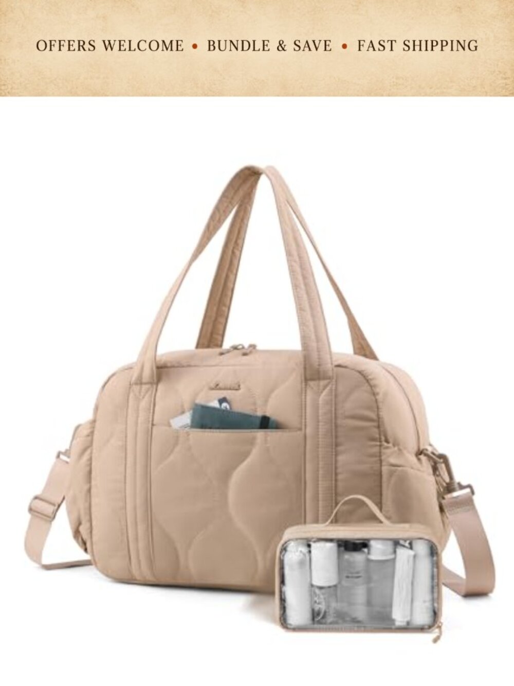 LOVEVOOK Travel Duffle Bag 20L 2 Pcs Polyester Water Resistant